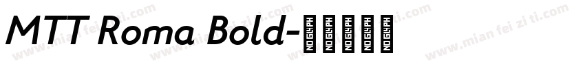 MTT Roma Bold字体转换